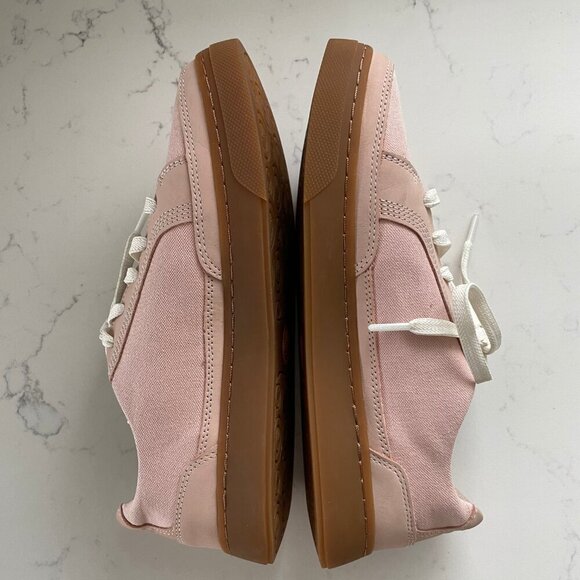 Timberland Earthkeepers LaceUp Sneakers Textile & Leather Trim Bleached Pink 8.5 - Picture 4 of 13